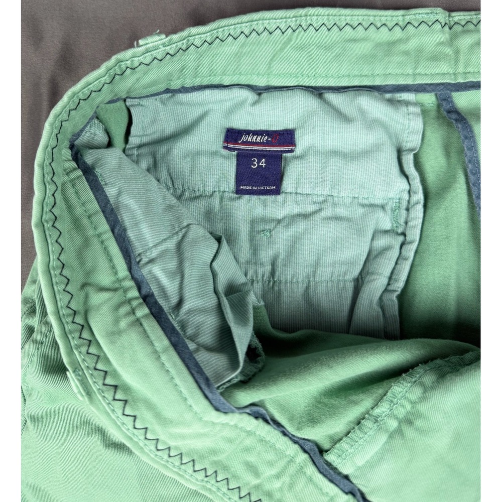 Johnnie-O Neal Men's 34 Shorts Mint Green 9" Stretch Twill Golf Chino - Picture 3 of 8